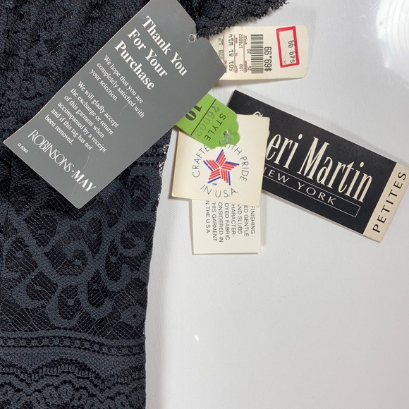 Sheri Martin Vintage Black Lace Shift Dress,  NWT! - Picture 3 of 6